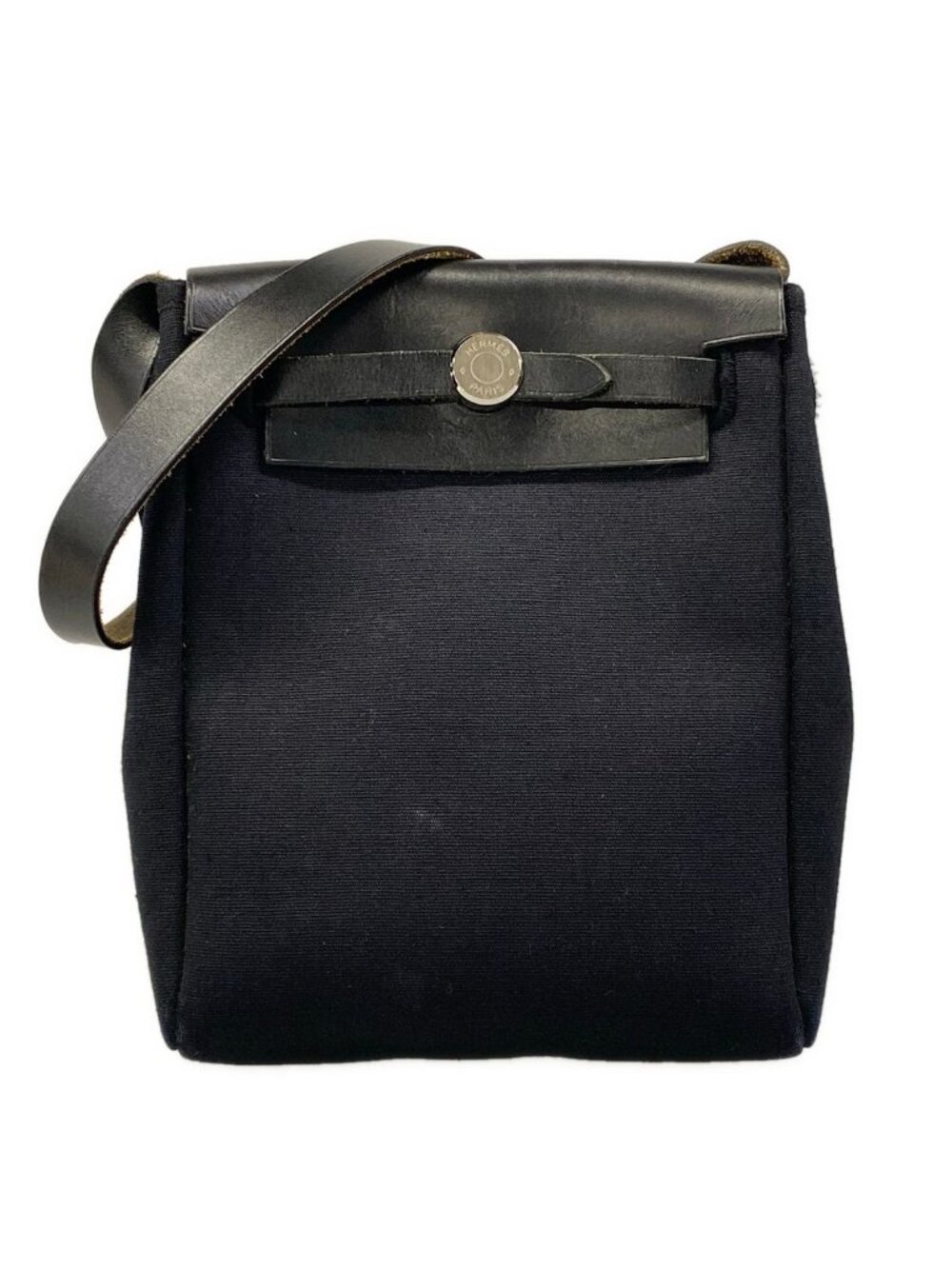 Hermes Shoulder Bag Herbag TPM Black Leather